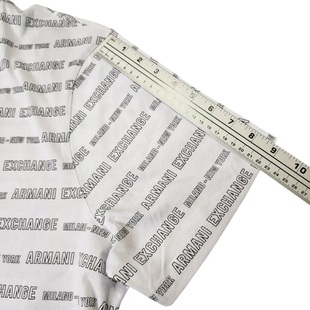 Armani Exchange Men's T-Shirt Short Sleeve Disinger‎ Milano NY White XXL